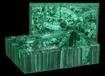 Wide Malachite Jewelry Box - Congo #64732-1